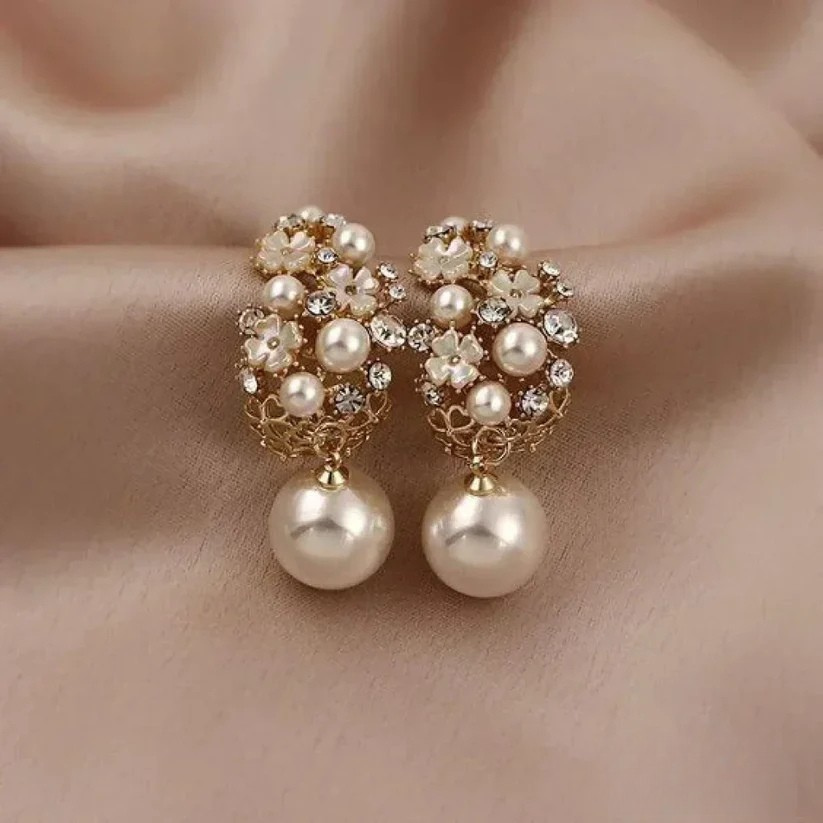 Soraya™ | Elegante Blomster Perle Øreringe