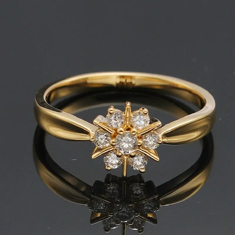 Daisy Ring i zirkoniumguld