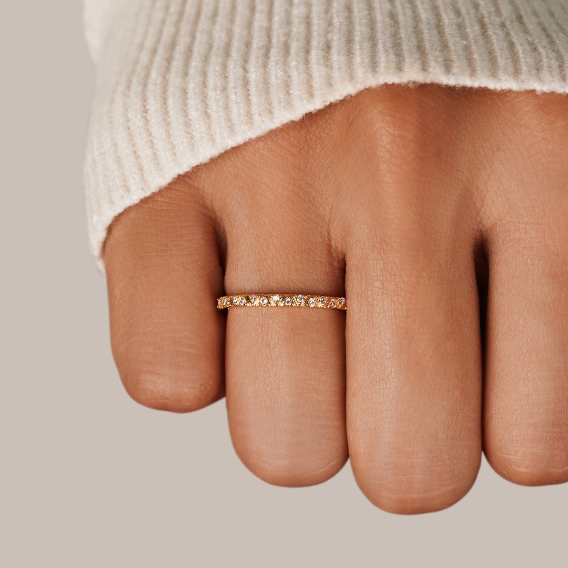 Arquette Guld & Krystal Ring