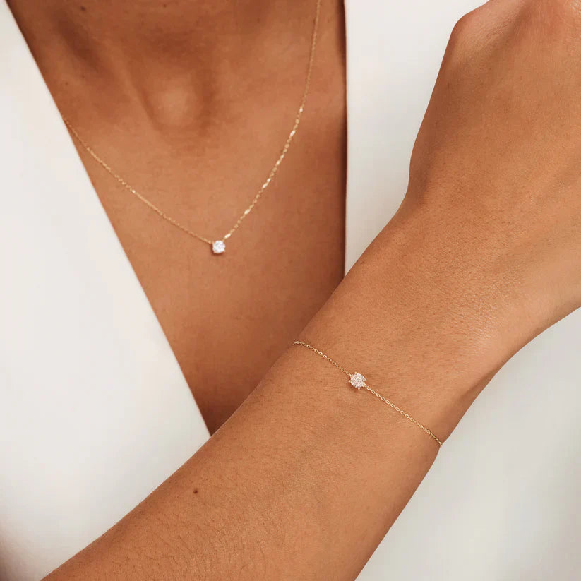 Cléa 14k Guld Moissanite Stensæt