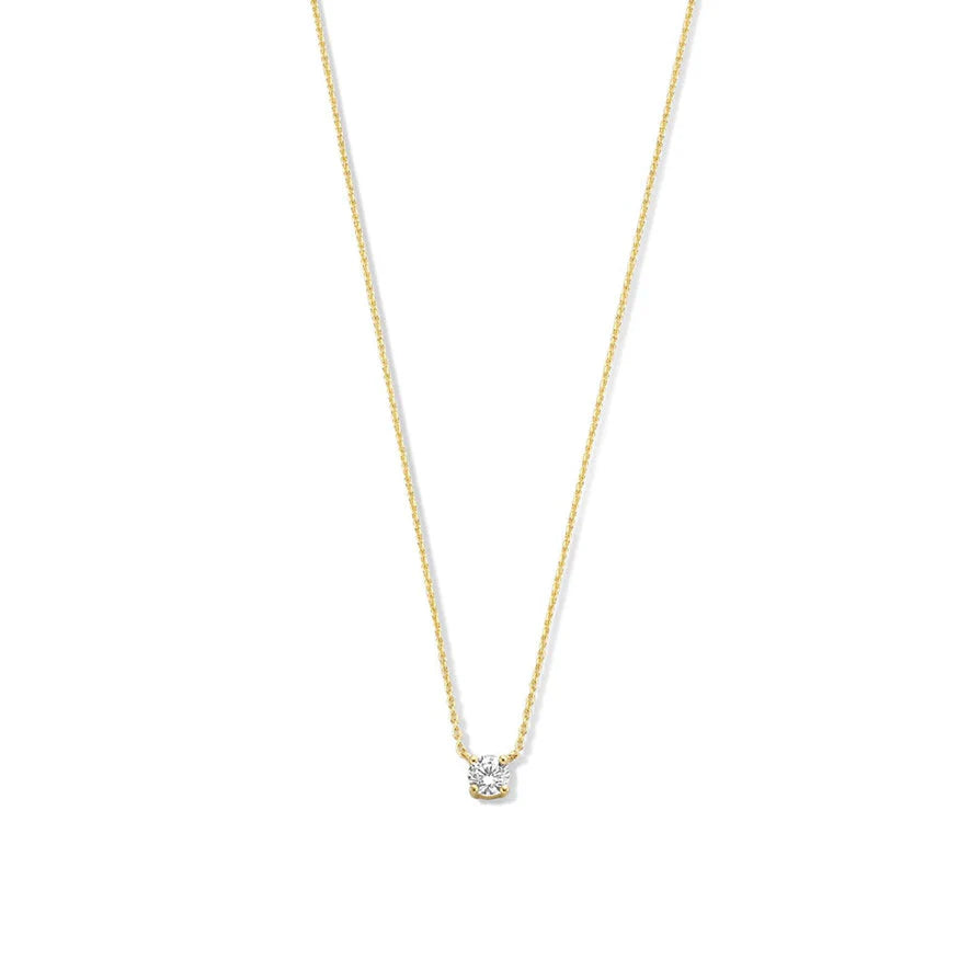 Cléa 14k Guld Moissanite Sten Halskæde