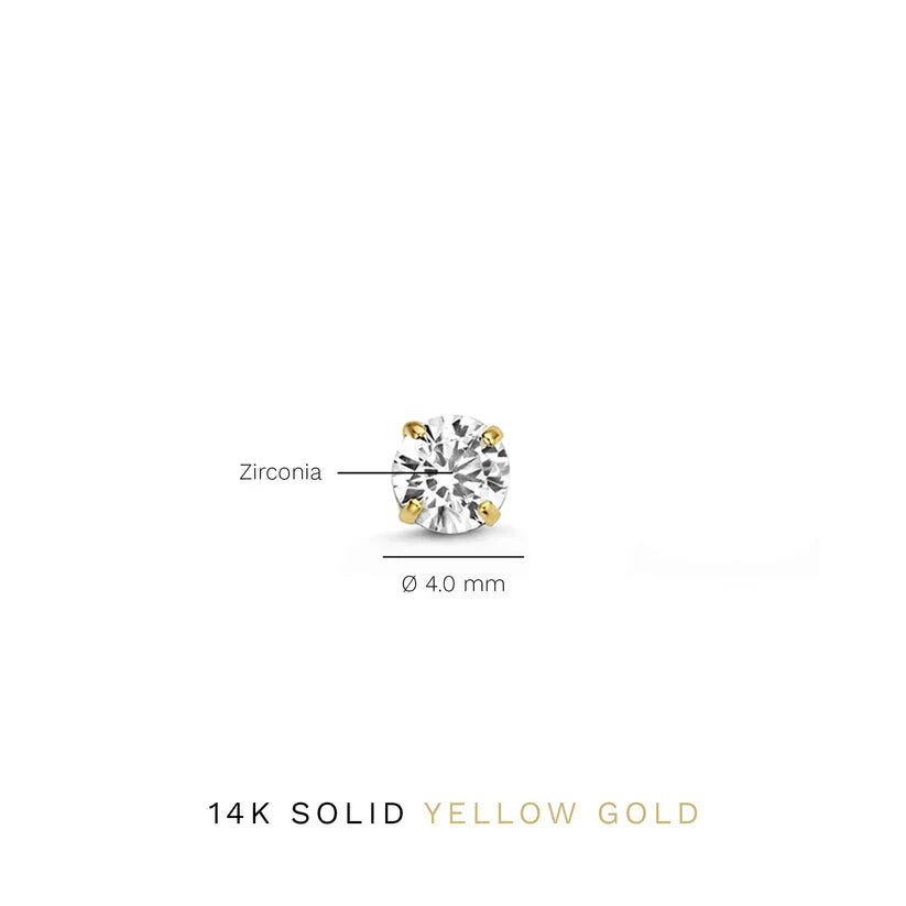 Larmes™ | 14K Guld Stenophæng Øreringe