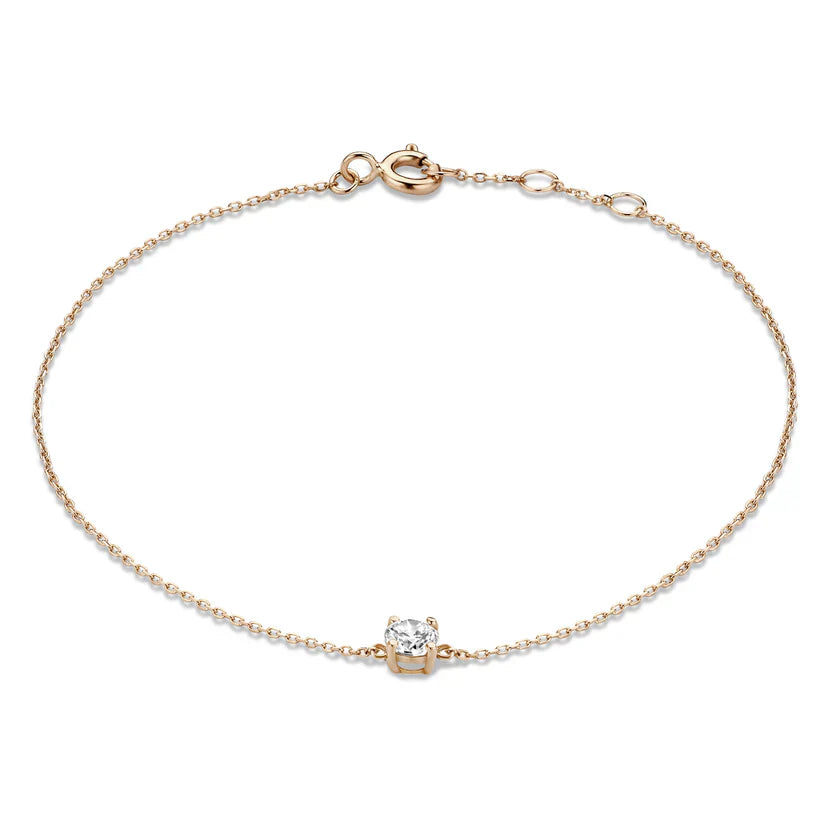Cléa 14k Guld Moissanite Sten Armbånd