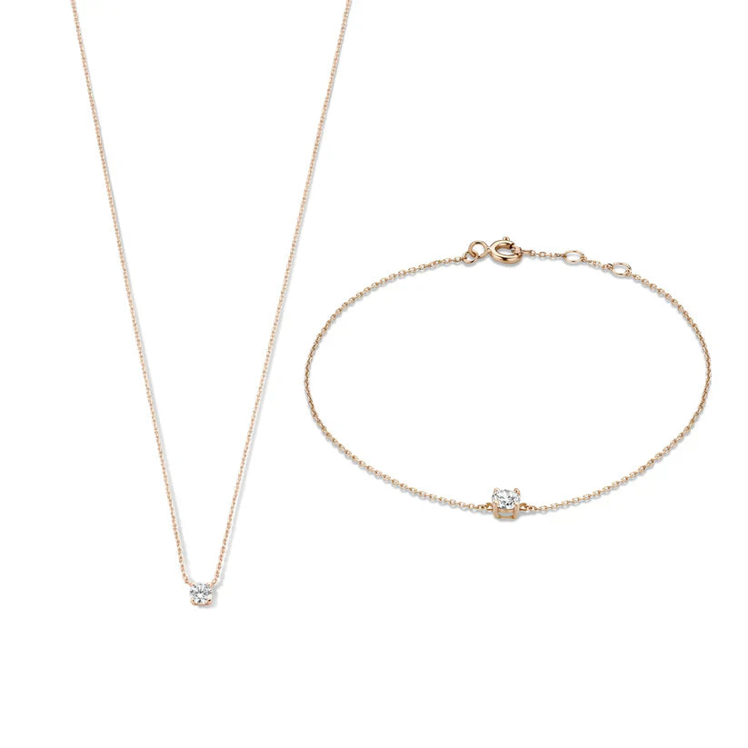 Cléa 14k Guld Moissanite Stensæt