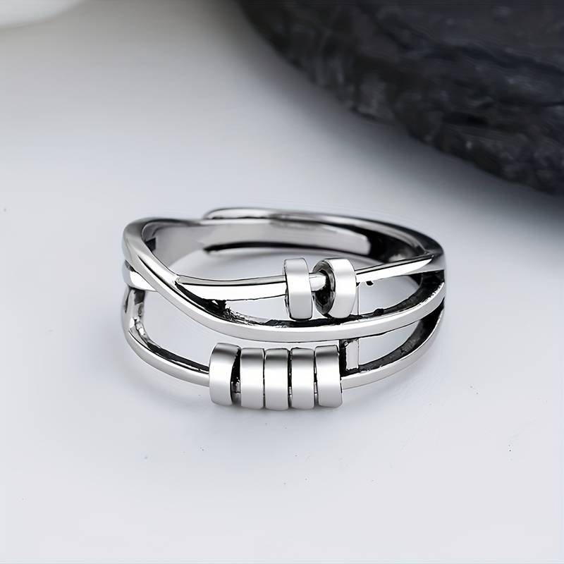 Sølv Lagdelt Ring