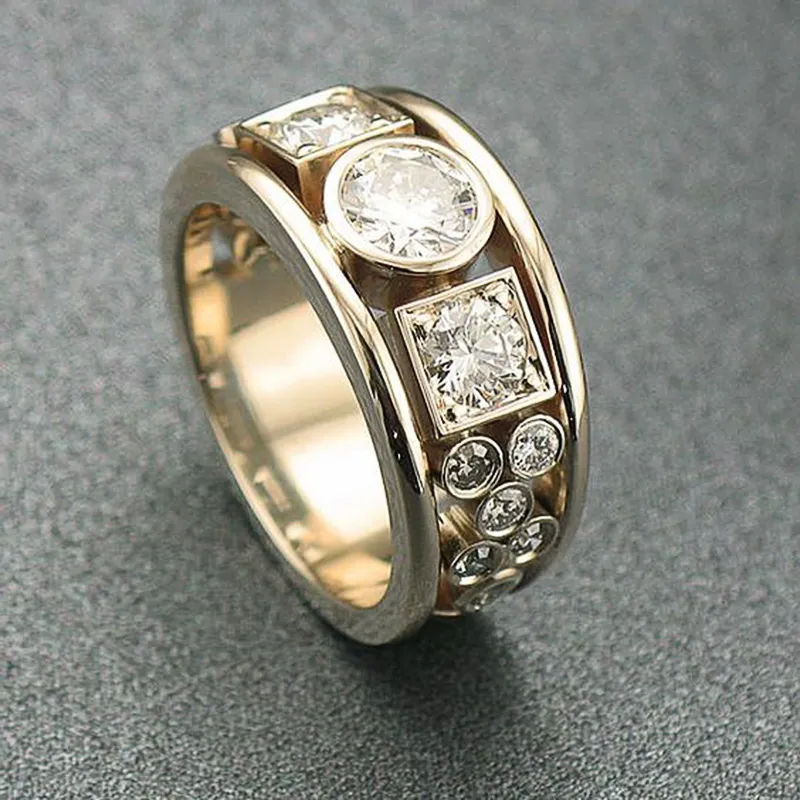 Klassisk Guld Zirkonia Ring