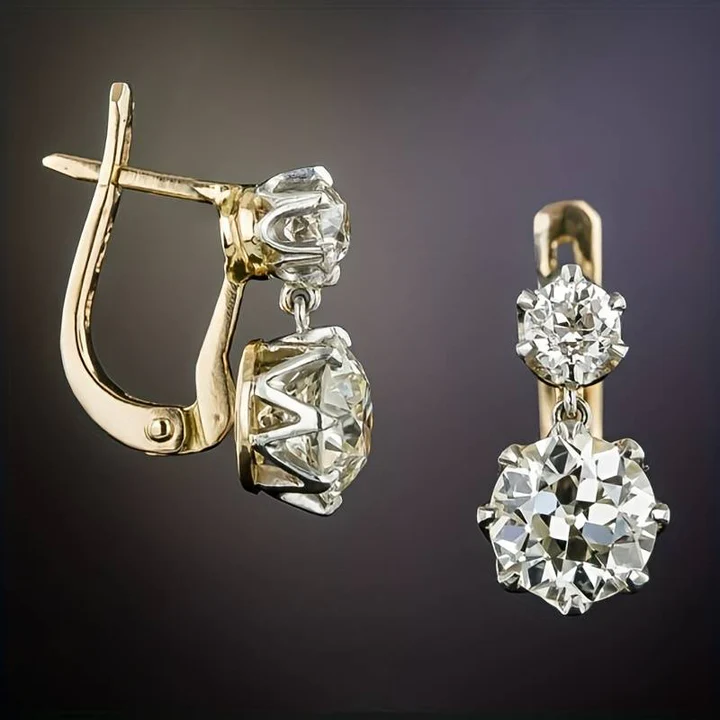 Marcelline™ | Vintage Guld Zirkonium Øreringe