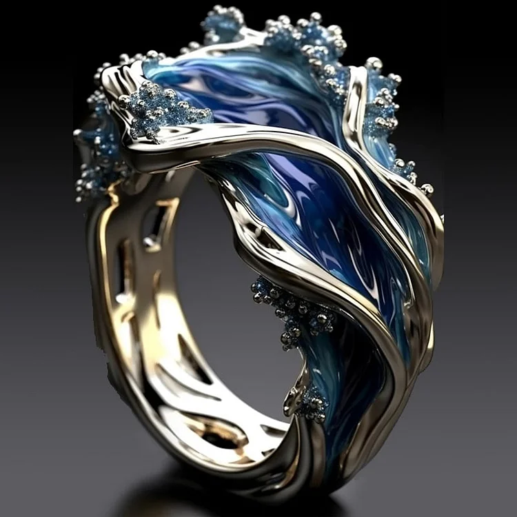 Vintage Gylden Bølge Ring