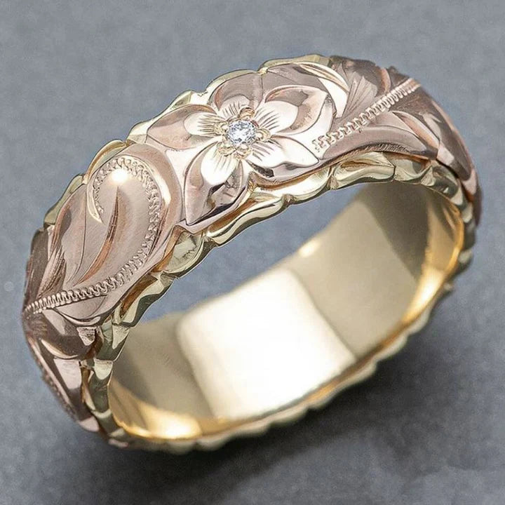 Vintage Blume-ring i rosaguld