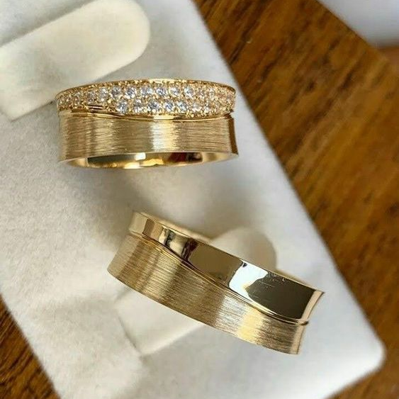 Vintage Glitter Guld Ringe