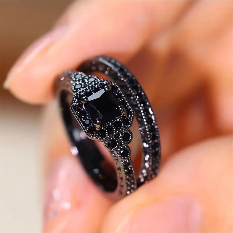 Vintage Ring-Sæt Sort
