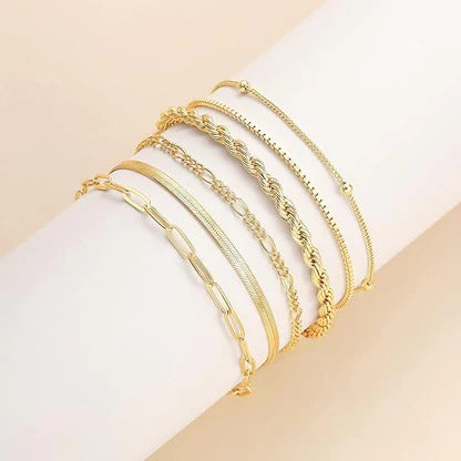 Vernetta™ | Guld Armbånd Sæt