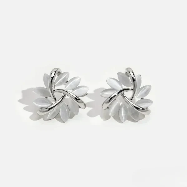 Sienna™ | Elegant Opal Blomst Cirkel Stud Øreringe