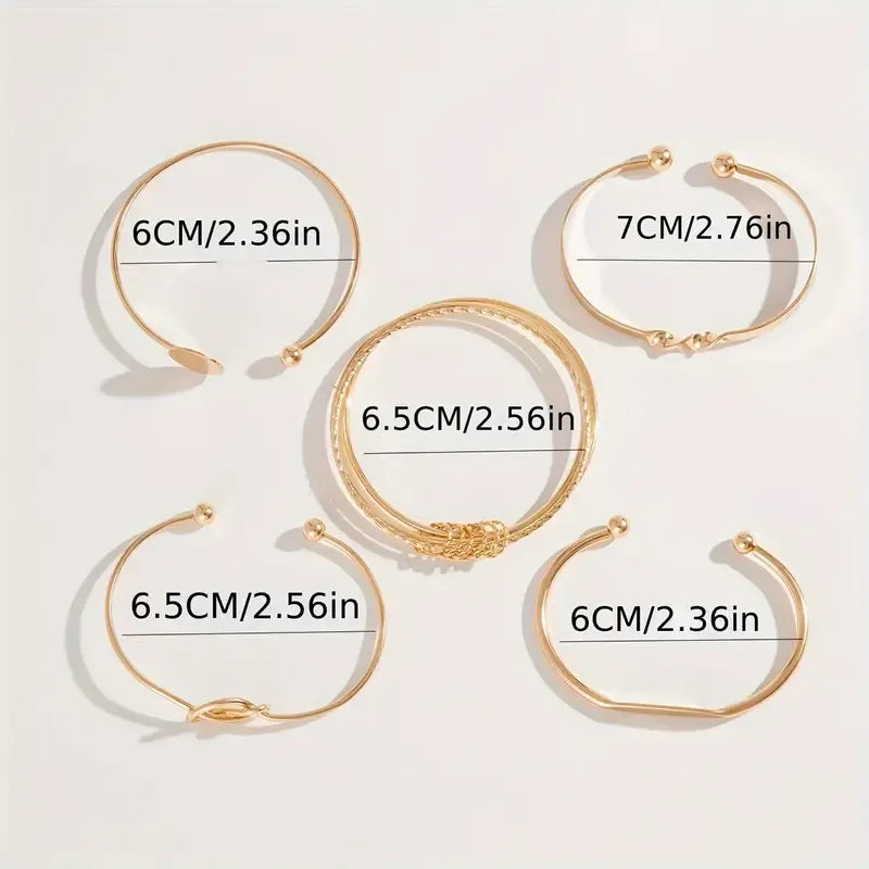 Knotted™ | Guld Elegance Armbånd Sæt