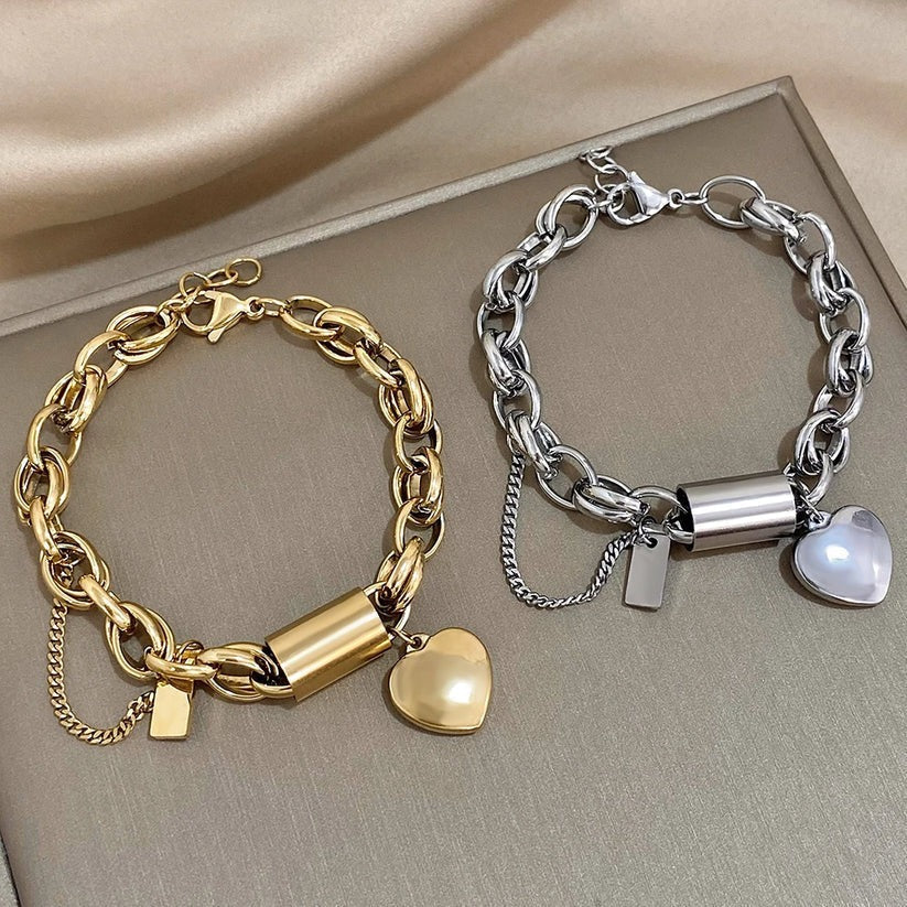Heartened™ | Guld Chunky Armbånd