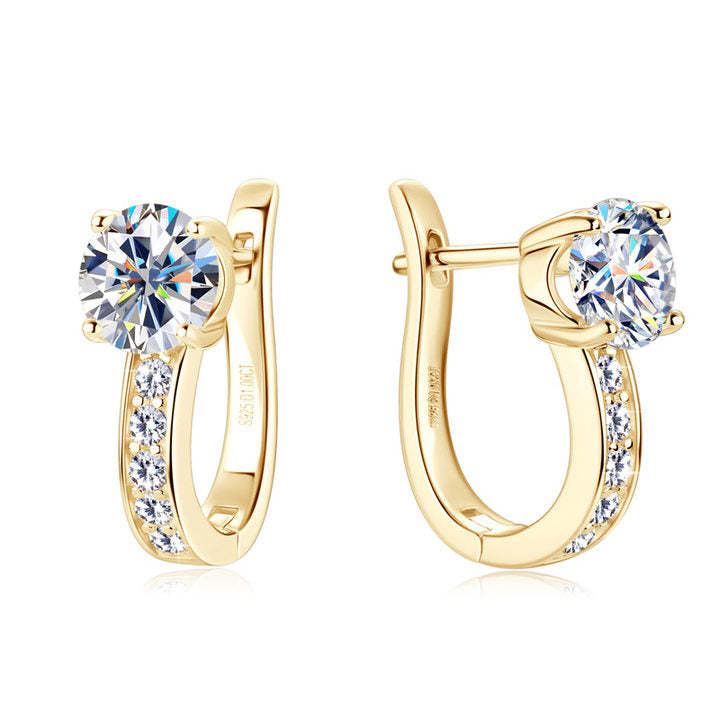 Channel™ | 18K Guld Moissanite Hoop Øreringe