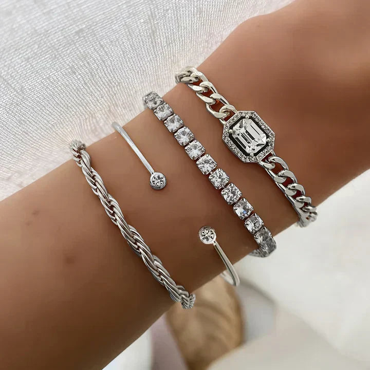 Domitia™ | Guld Calvina Armbåndsæt
