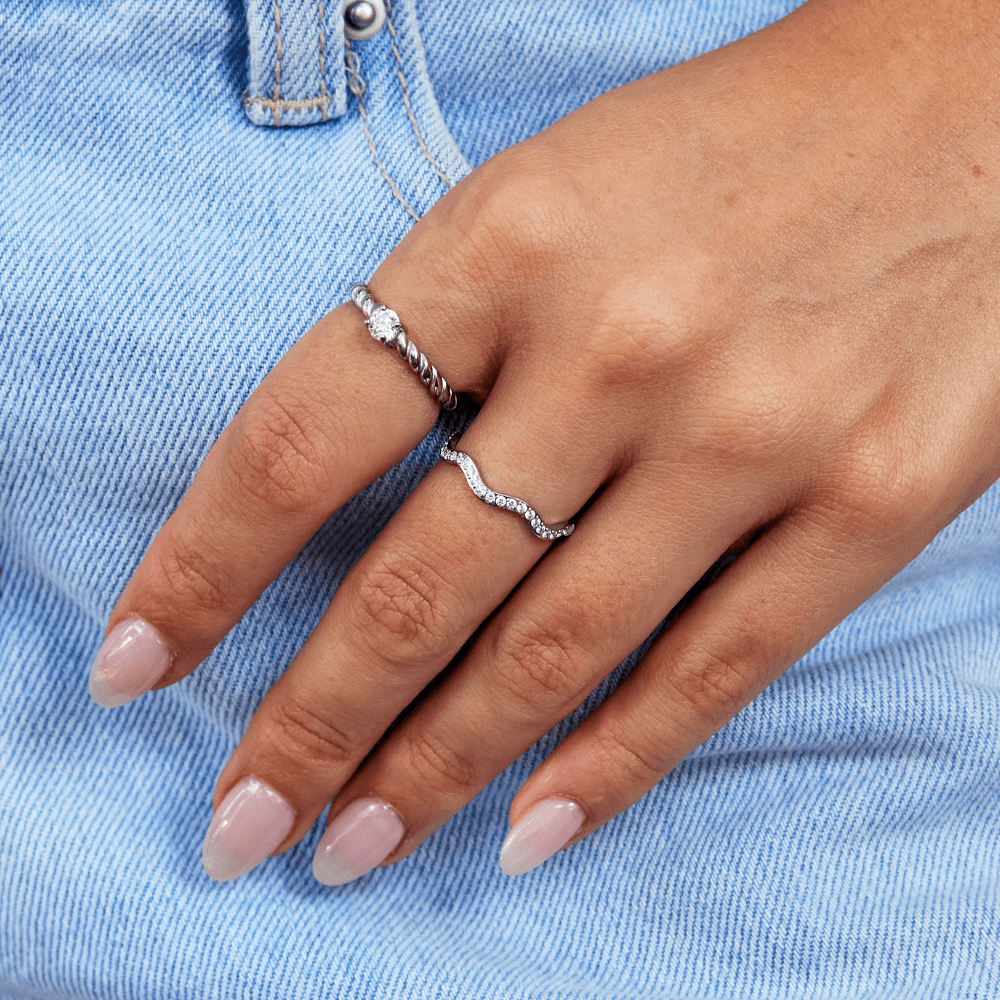 Zenya Krystal Sølv Golf Ring